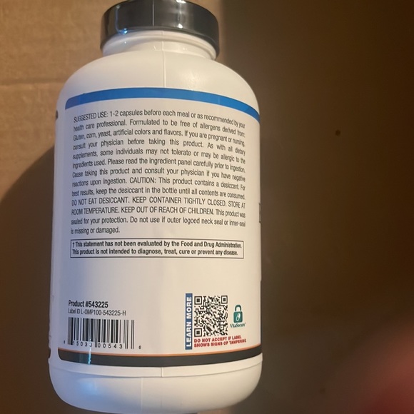 Ortho Molecular products - Betaine and pepsin gastrointestinal health 225 cap - Picture 3 of 3